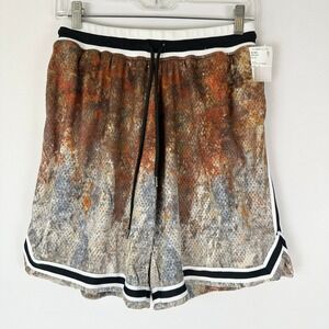 NWOT John Elliott Game Short Men XS Artsy Basketball Mesh Luxury Streetwear Edgy